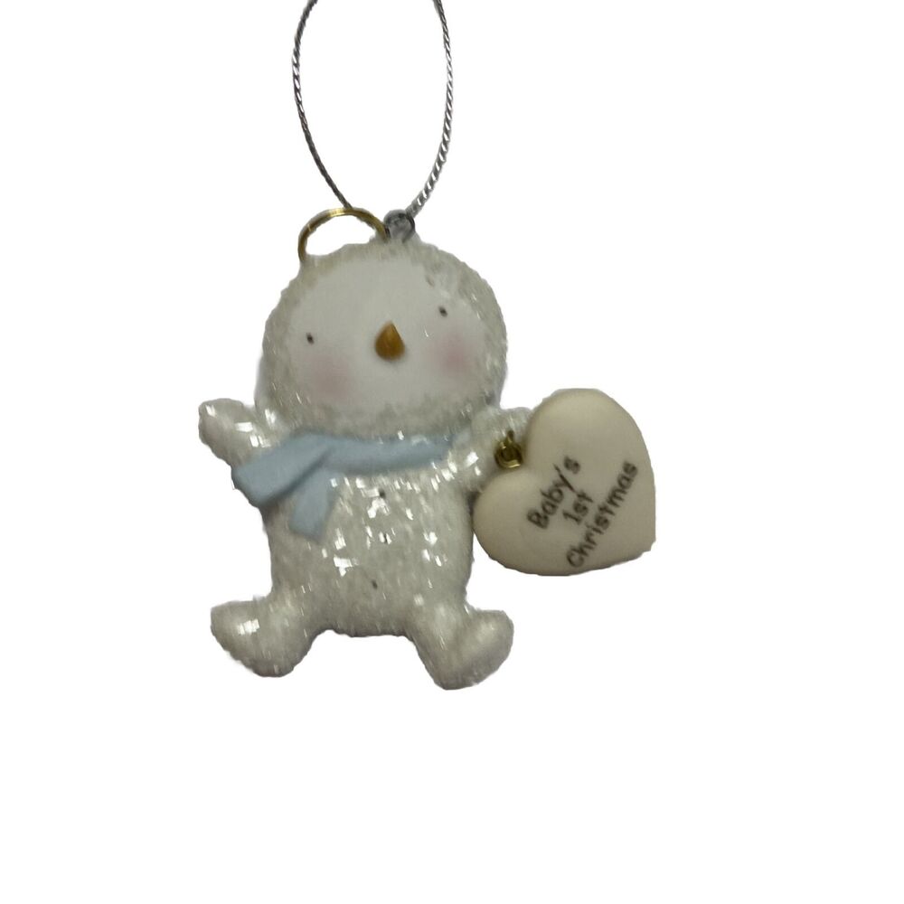 Babys 1st Christmas Porcelain Ornament Baby by Midwest-CBK Baby Boy Blue - Picture 2 of 5